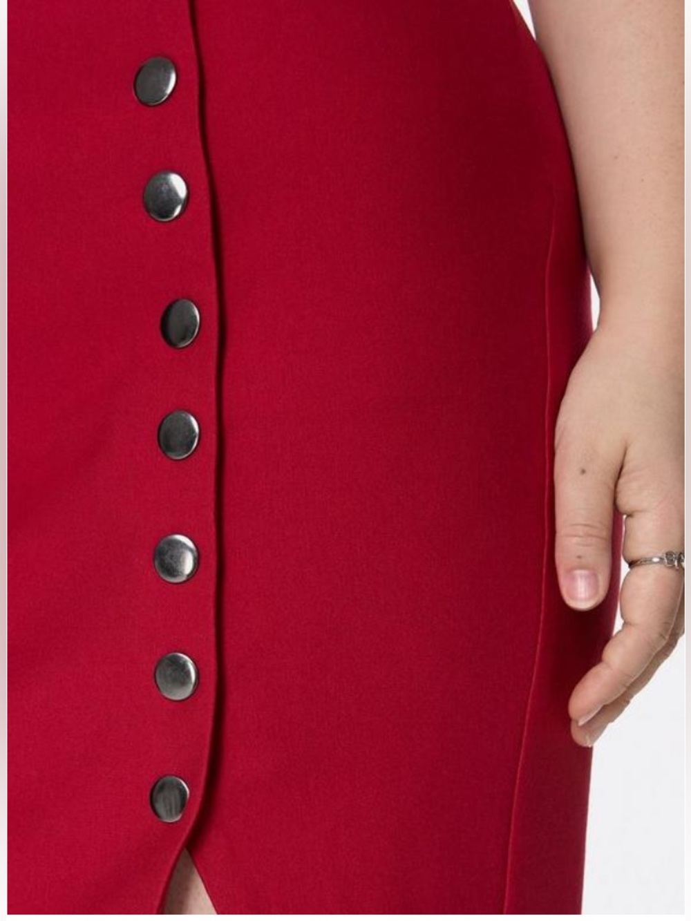 Torrid Retro Chic Ponte Pencil Skirt 00 Jester Red NWT - Picture 2 of 15